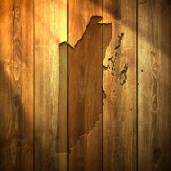 Belize Map on lit Wooden Background