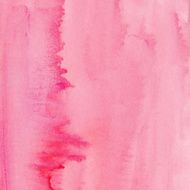 Brush strokes and paint drips on a pink watercolor background