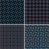 set of abstract sign pattern background N2