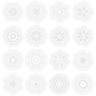 abstract line floral pattern icon N2