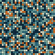 Dark-Blue-Orange Mosaic Seamless N2