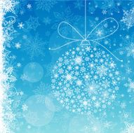 Christmas Greeting Card - Snowflake Ball and Text
