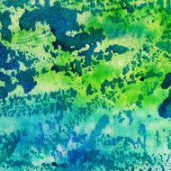 Colorful green and blue background with brush strokes