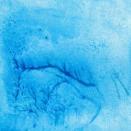 Hand painted blue watercolor background on paper