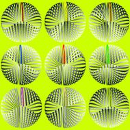 set of abstract color stripe ball icon for design N2