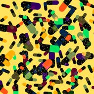 abstract color capsule pattern backgroun