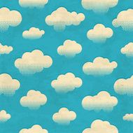 Clouds in the sky Seamless pattern