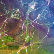Abstract watercolor and ink hand painted texture