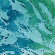 Colorful green and blue hand painted texture