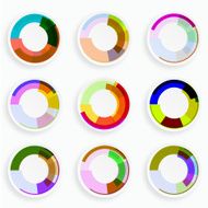 set of abstract color plate pattern for design N10