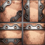 Vector metal background set N10