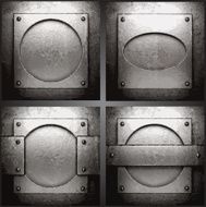 Vector metal background set N11