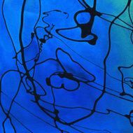 Blue background with black squiggly texture N2