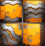 Vector metal background set N12