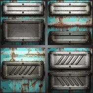 Vector metal background set N14