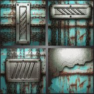 Vector metal background set N15