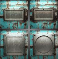 Vector metal background set N16