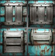 Vector metal background set N19