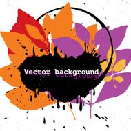 Vector grunge leaf background N2