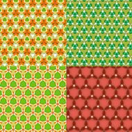 set of abstract color floral pattern background N3