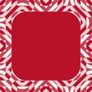 Red paper with white circular geometric pattern and border N2