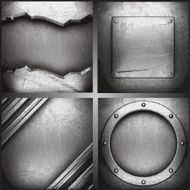 Vector metal background set N20