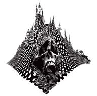 Skull Mountain Scary Line Art Fantasy