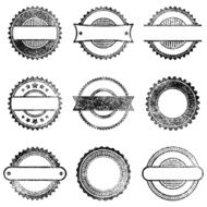 Vector set of blank grunge stamps
