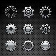 Vector Chrome Sun Logos