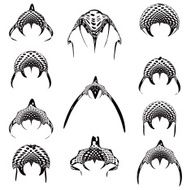 Alien Spaceships and Extraterrestrials Icon Set Predator N2