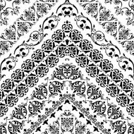 abstract black and white floral stripe pattern background