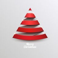 Red Abstract Christmas Tree N2