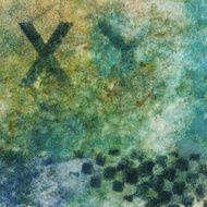 Distressed grungy background with text and pattern