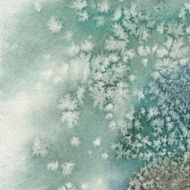 Snowflake textured watercolor background