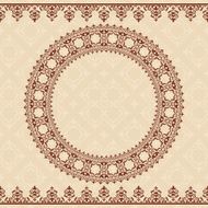 light beige background with brown ornament - vector