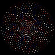 abstract colorful ring polka dot pattern background