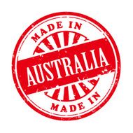 made in Australia grunge rubber stamp