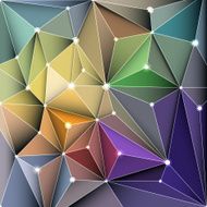 Vector illustration Abstract 3D Geometric Polygonal pattern N5