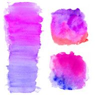 Hand drawm watercolor wash in purple and lilac colores