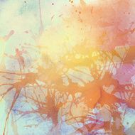 Abstract colorful light painted watercolor splashes background
