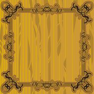 Woodcut vintage frame