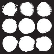 hand drawn grunge circle frames vector illustration