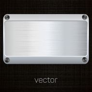 Blank metal plate Vector illustration N2