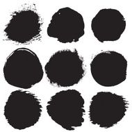Grunge shapes circle set