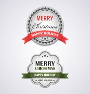 Christmas white vintage retro design style element