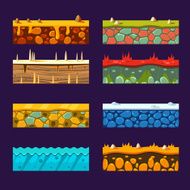 Textures for Platformers Set of Vector