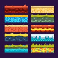 Textures for Games Platform Set of Vector