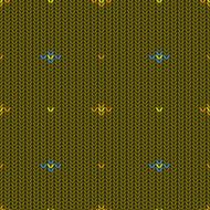 Knitted seamless khaki pattern with multicolor strokes &ndash; Illustration N2