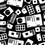 internal desktop computer components seamless dark pattern eps10 N2