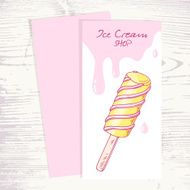 Ice cream menu with hand drawn twisted fruity popsicle N2